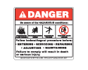 Danger Be Aware of Hazardous Conditions