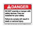 Caution Keep Off Baler