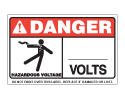 Danger Hazardous Voltage Small Decal