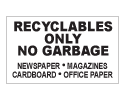 recyclables-only-no-garbage-decal