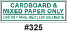 cardboard and mixed paper only