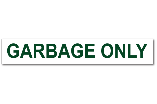 garbage-only-sticker