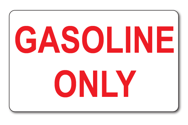 gasoline-only-sticker