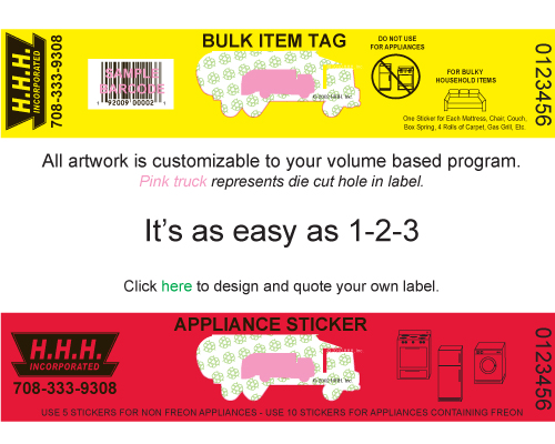 bulk item tags and appliance stickers