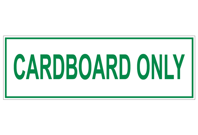 cardboard-only-decal